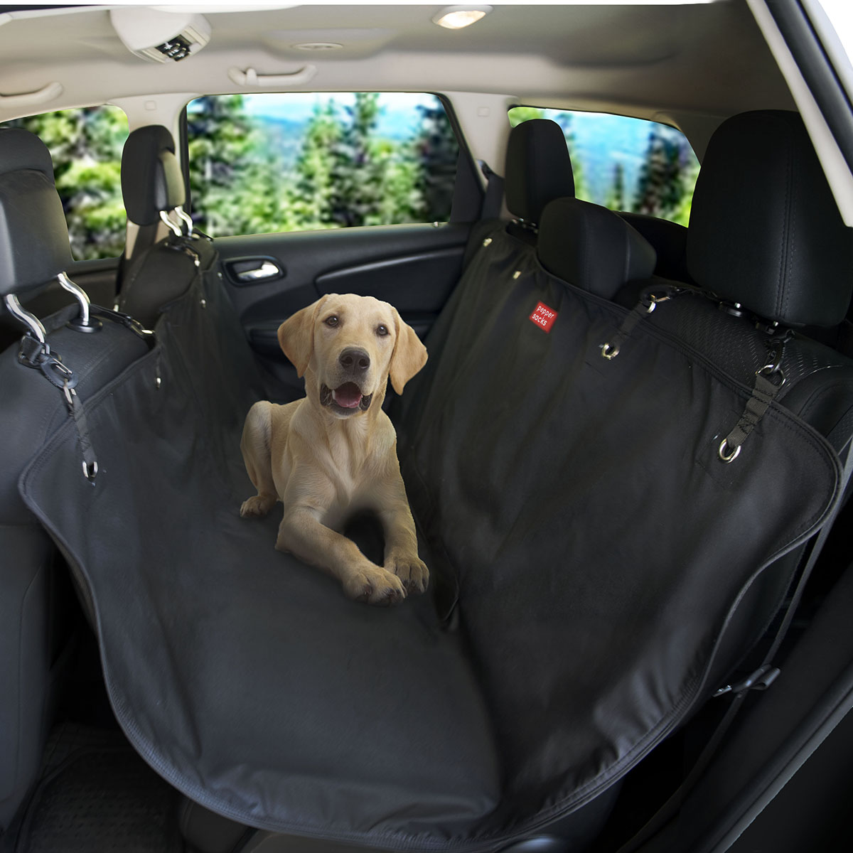 Hamaca para perro, SUV, funda de asiento de coche para mascotas con ventana  de malla, hamaca de automóvil para asiento trasero de perros, color gris